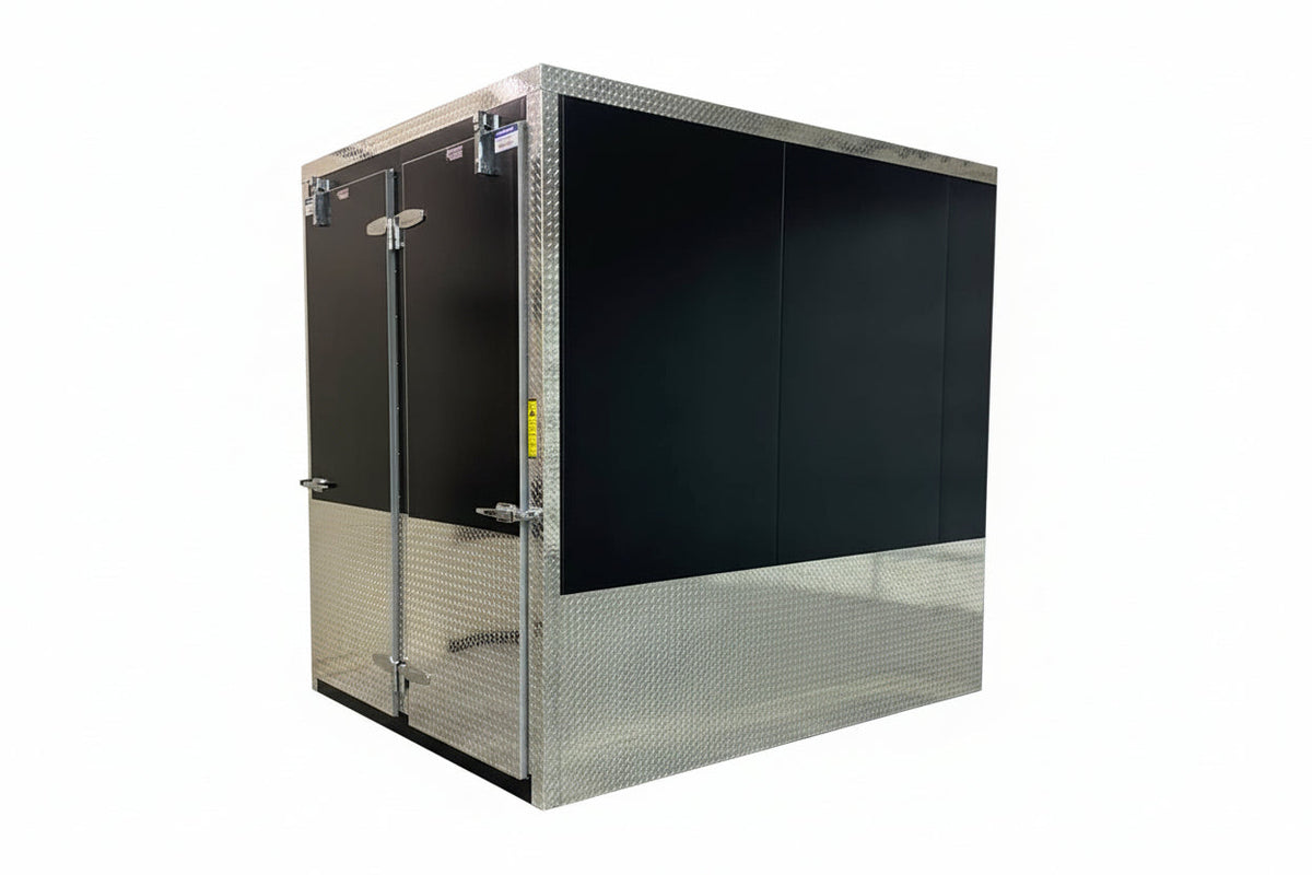 10 Body Dual-Door Mortuary Cooler — Upright Mortuary Cooler by American Mortuary Coolers, image 3 product view 3