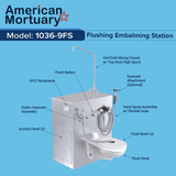 Flushing Embalming Station – Model 1036-9FS — Embalming Station by American Mortuary Equipment, image 6 thumbnail 6
