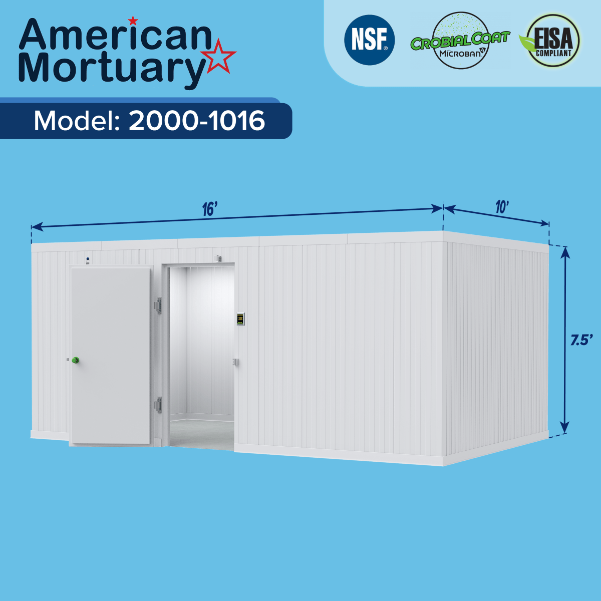 10x16 Walk-In Mortuary Cooler — Walk-In Mortuary Cooler by American Mortuary Coolers, image 5 product view 5