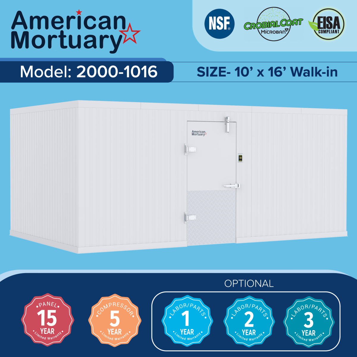 10x16 Walk-In Mortuary Cooler — Walk-In Mortuary Cooler by American Mortuary Coolers, image 12 product view 12