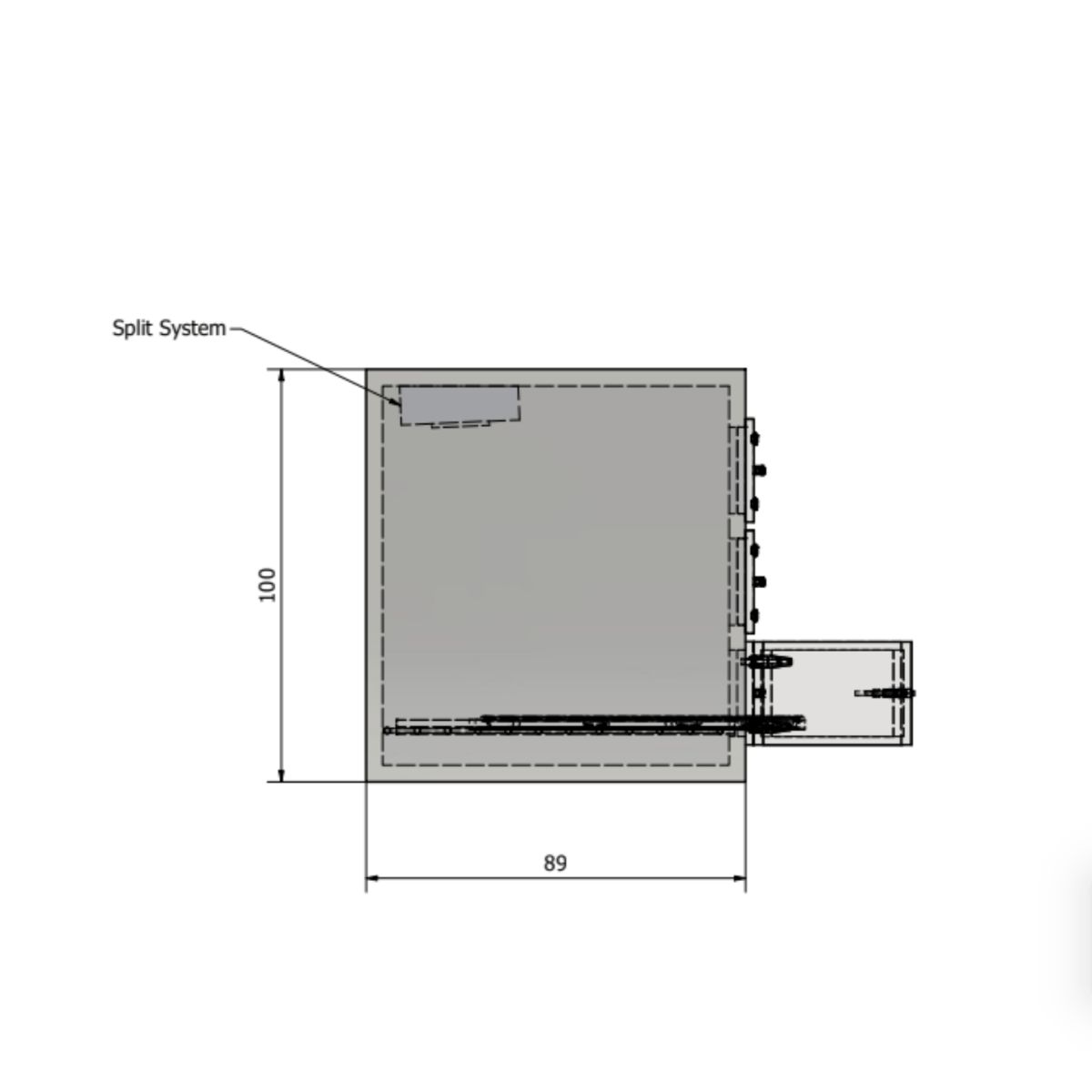12-Body Vault Morgue Cooler — Vault Morgue Cooler by American Mortuary Coolers, image 3 product view 3