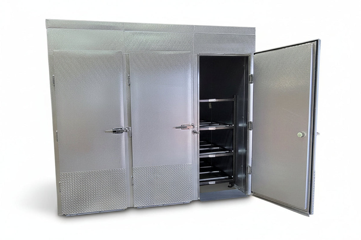 12 Body Triple-Door Mortuary Cooler — Upright Mortuary Cooler by American Mortuary Coolers, image 6 product view 6