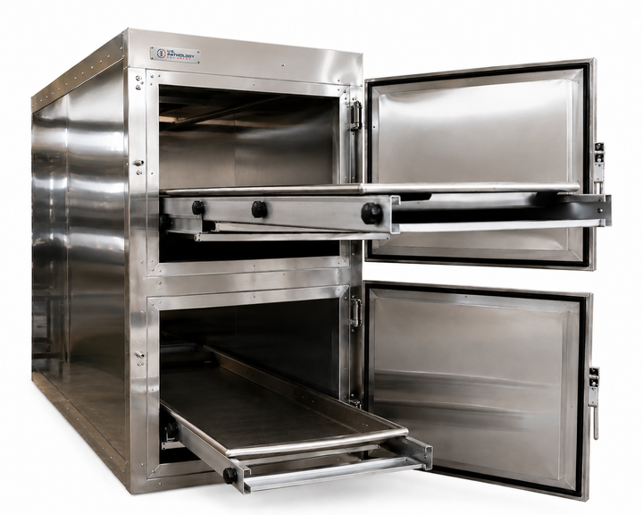 2-Body Vertical Vault Morgue Cooler — Vault Morgue Cooler by American Mortuary Coolers, image 1