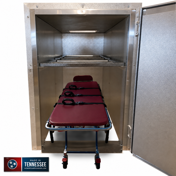 2 Body Bariatric Mortuary Cooler — Roll-In Mortuary Cooler by American Mortuary Coolers, image 1