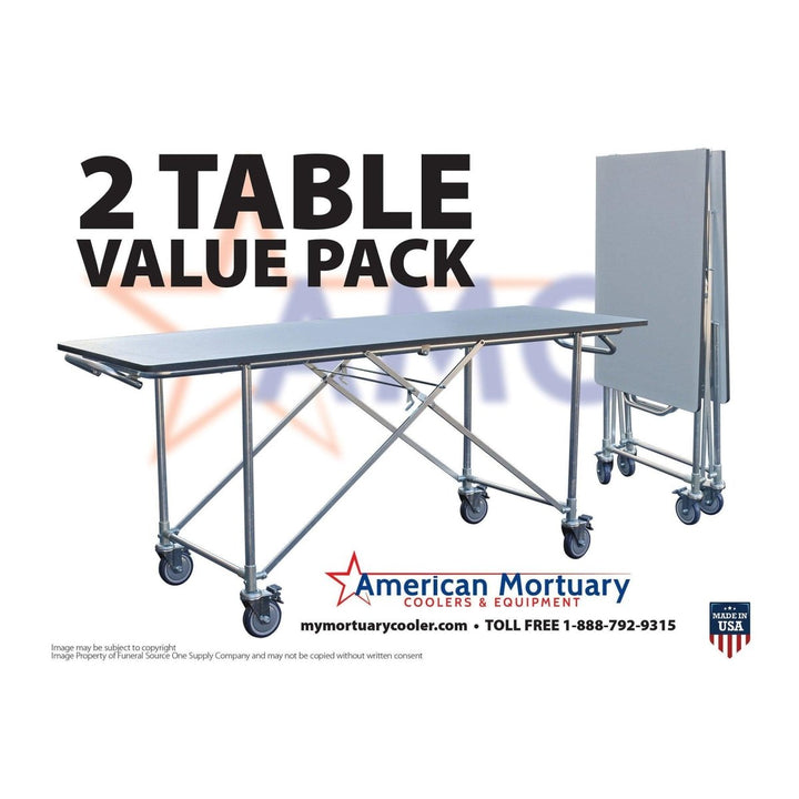 2-Pack Folding Mortuary Dressing Tables — Folding Dressing Table by Funeral Source One, image 1