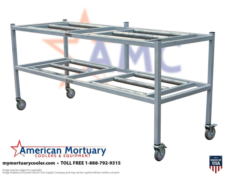 2-Tier Side-Loading Mortuary Cadaver Rack — Mortuary Rack by American Mortuary Coolers, image 1
