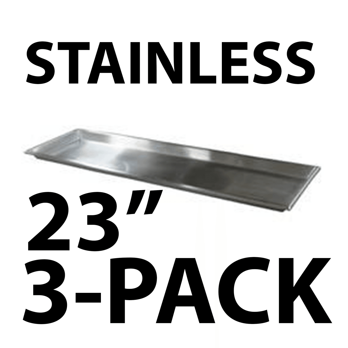 23" Stainless Steel Mortuary Trays – 3-Pack — Mortuary Storage Tray by American Mortuary Coolers, image 1 product view 1