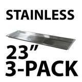 23" Stainless Steel Mortuary Trays – 3-Pack — Mortuary Storage Tray by American Mortuary Coolers, image 1 thumbnail 1