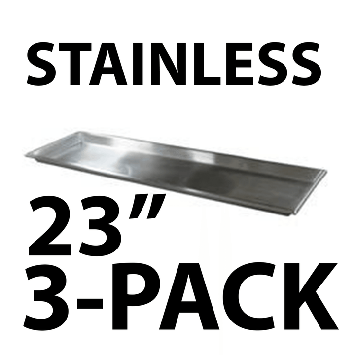 23" Stainless Steel Mortuary Trays – 3-Pack — Mortuary Storage Tray by American Mortuary Coolers, image 1