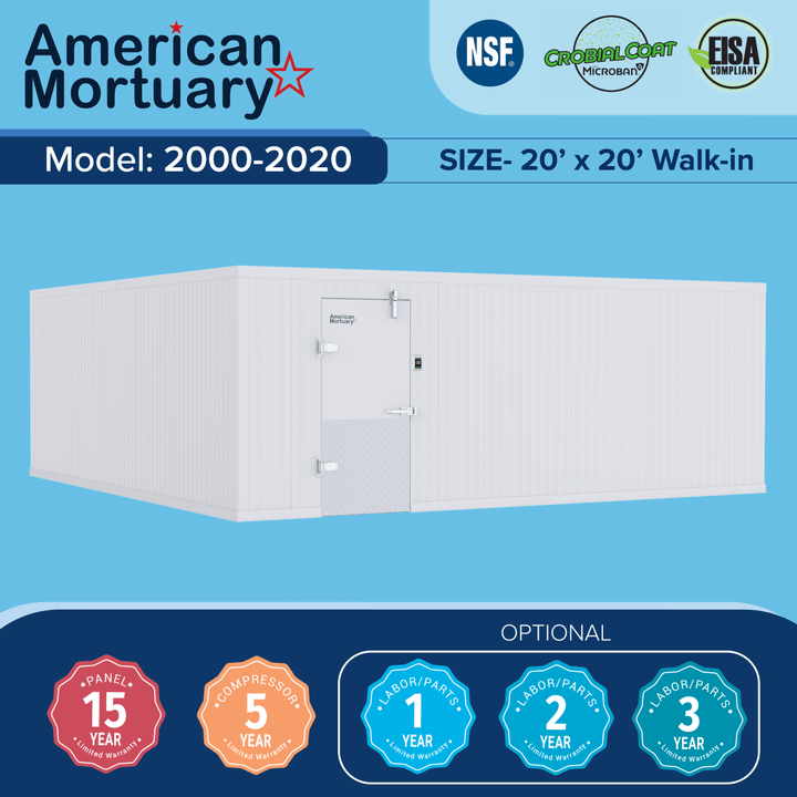 16x16 Walk-In Mortuary Cooler — Walk-In Mortuary Cooler by American Mortuary Coolers, image 1