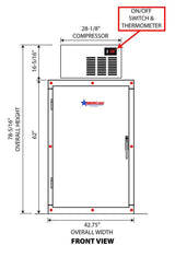 3 Body Oversized Mortuary Freezer — Mortuary Freezer by American Mortuary Coolers, image 4 thumbnail 4