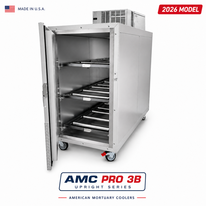 3 Body Standard Mortuary Cooler — Upright Mortuary Cooler by American Mortuary Coolers, image 1