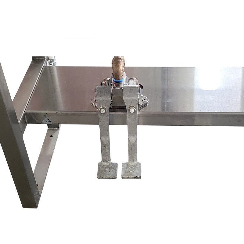 4-Station Foot Pedal Scrub Sink – Model 1035-06-4 — Mortuary & Lab Sink Stations by American Mortuary Equipment, image 3 product view 3