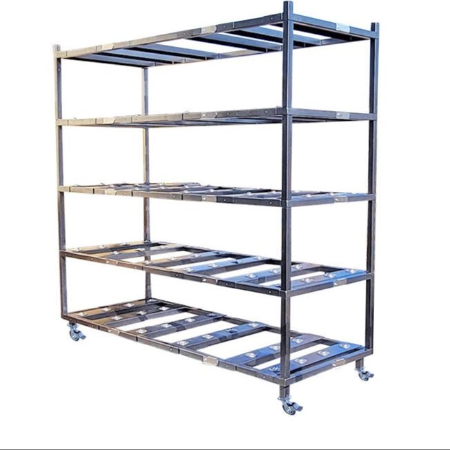 5-Tier Stainless Steel Multi-Directional Mortuary Rack – Model 2000-5TMD-SST — Mortuary Rack by American Mortuary Coolers, image 1