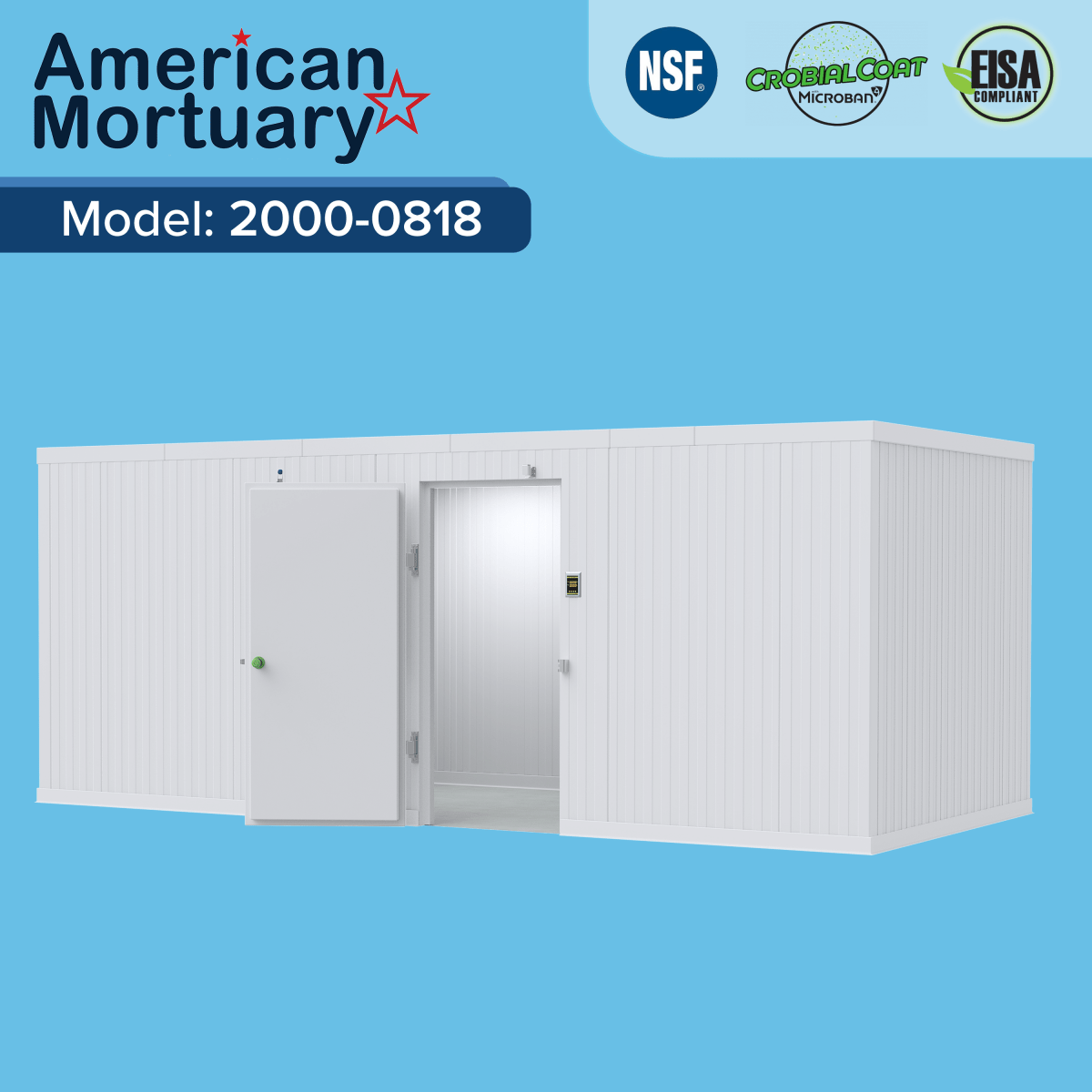 8x18 Walk-In Mortuary Cooler — Walk-In Mortuary Cooler by American Mortuary Coolers, image 5 product view 5