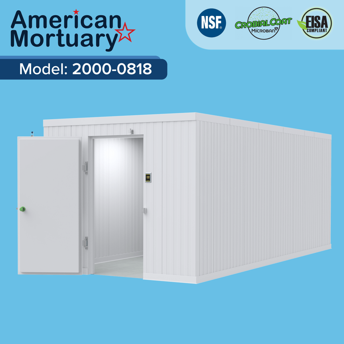 8x18 Walk-In Mortuary Cooler — Walk-In Mortuary Cooler by American Mortuary Coolers, image 7 product view 7