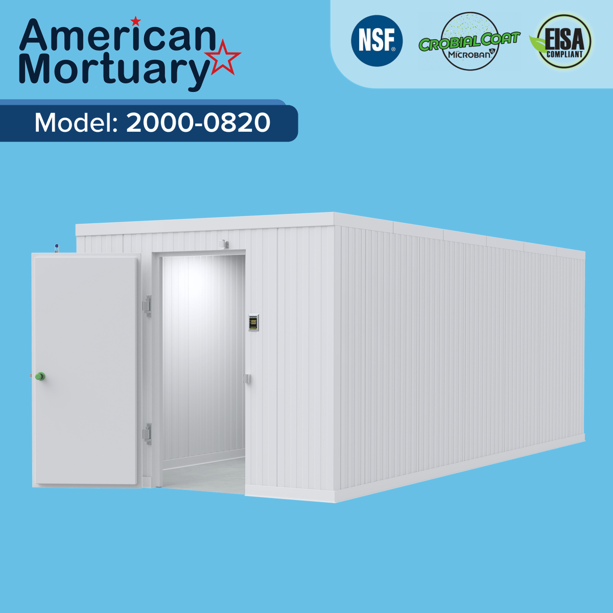 8x20 Walk-In Mortuary Cooler — Walk-In Mortuary Cooler by American Mortuary Coolers, image 3 product view 3