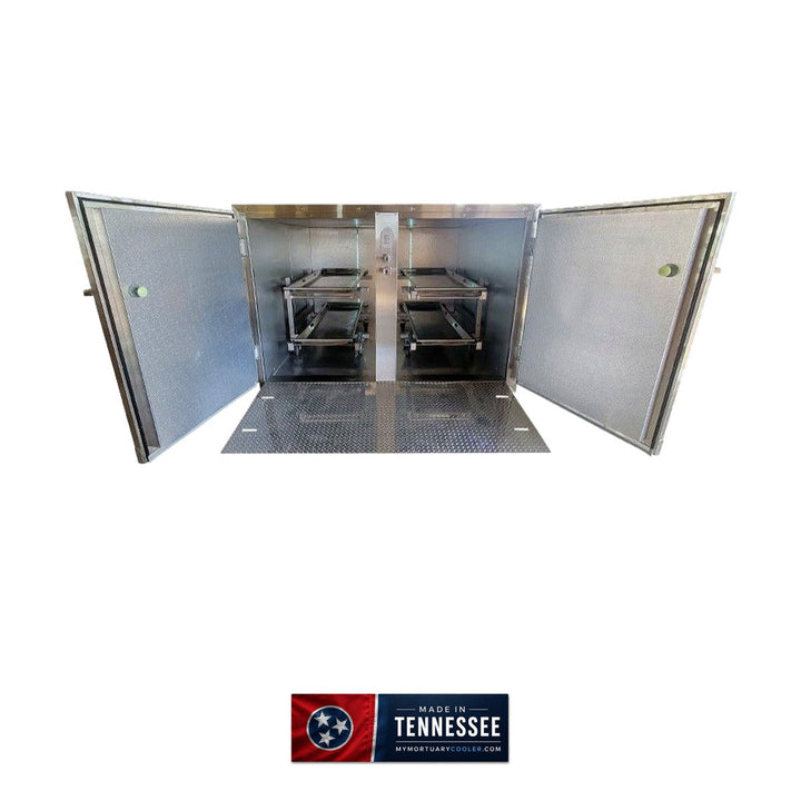 6 Body Dual-Door Mortuary Cooler — Upright Mortuary Cooler by American Mortuary Coolers, image 1
