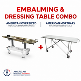 Hydraulic Embalming + Dressing Table Combo — Embalming Table Bundle by American Mortuary Equipment, image 1 thumbnail 1