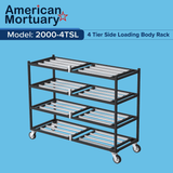 4 Tier Side-Loading Mortuary Rack — Mortuary Rack by American Mortuary Equipment, image 3 thumbnail 3