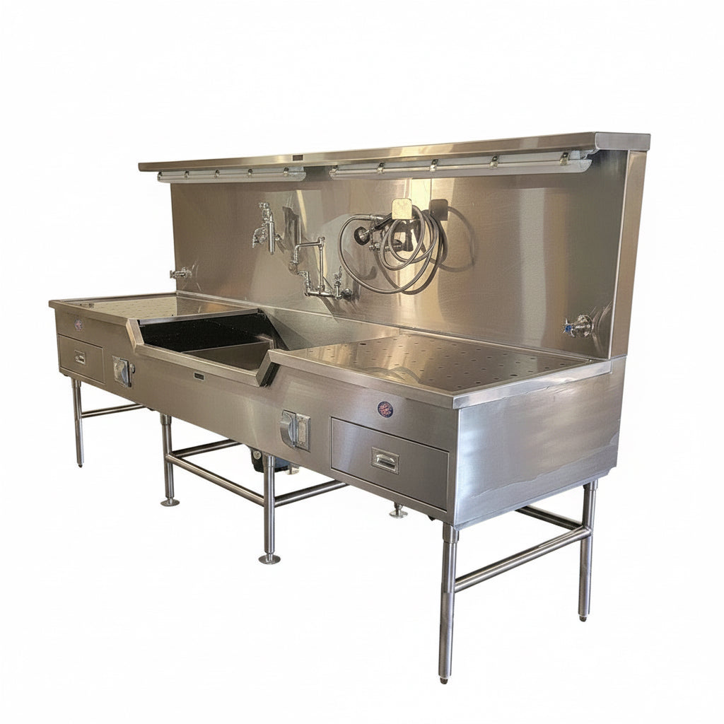Autopsy Station with Center Sink — Autopsy Sink Station by U.S. Pathology Equipment, image 3 product view 3