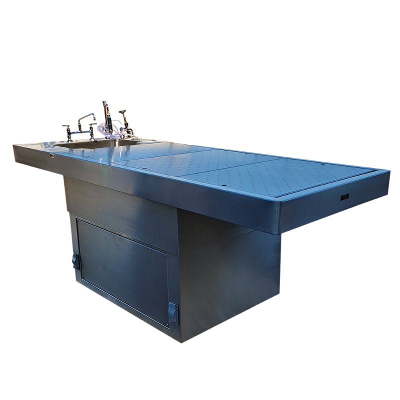 Adjustable-Height Pedestal Autopsy Table — Autopsy Table by U.S. Pathology Equipment, image 3 product view 3