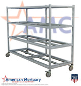 4 Tier Side-Loading Mortuary Rack — Mortuary Rack by American Mortuary Equipment, image 7 thumbnail 7