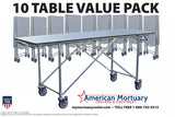 10-Pack Folding Mortuary Dressing Tables — Folding Dressing Table by American Mortuary Equipment, image 6 thumbnail 6
