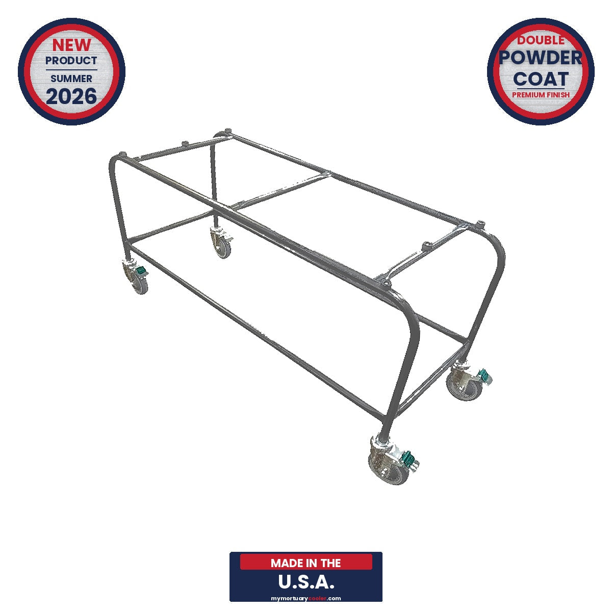 Casket Trolley – Polished Aluminum Showroom & Utility Truck — Casket Trolleys & Funeral Home Trucks by American Mortuary Equipment, image 1 product view 1
