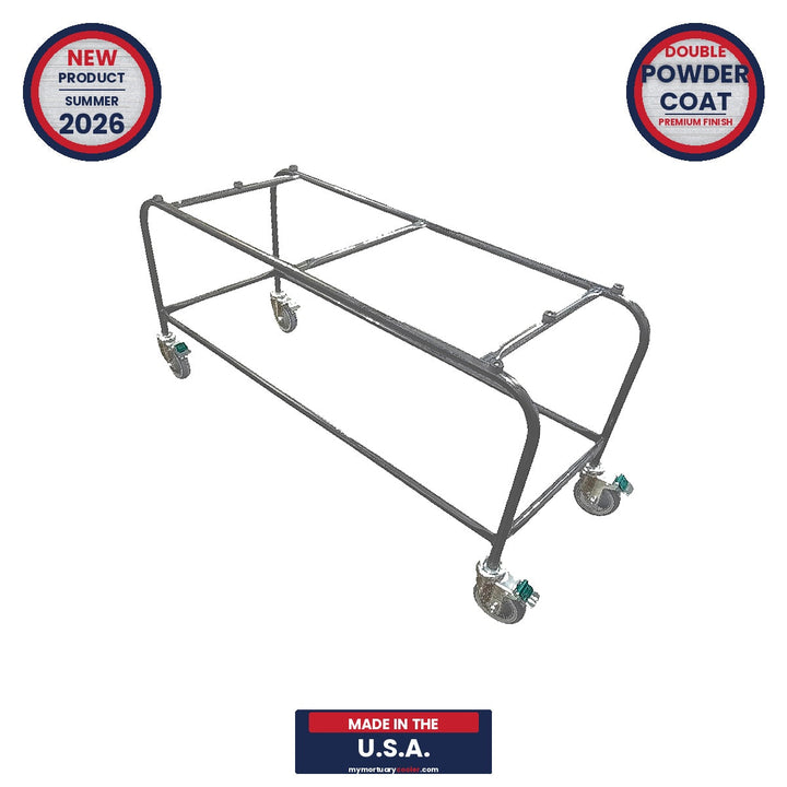 Casket Trolley – Polished Aluminum Showroom & Utility Truck — Casket Trolleys & Funeral Home Trucks by American Mortuary Equipment, image 1