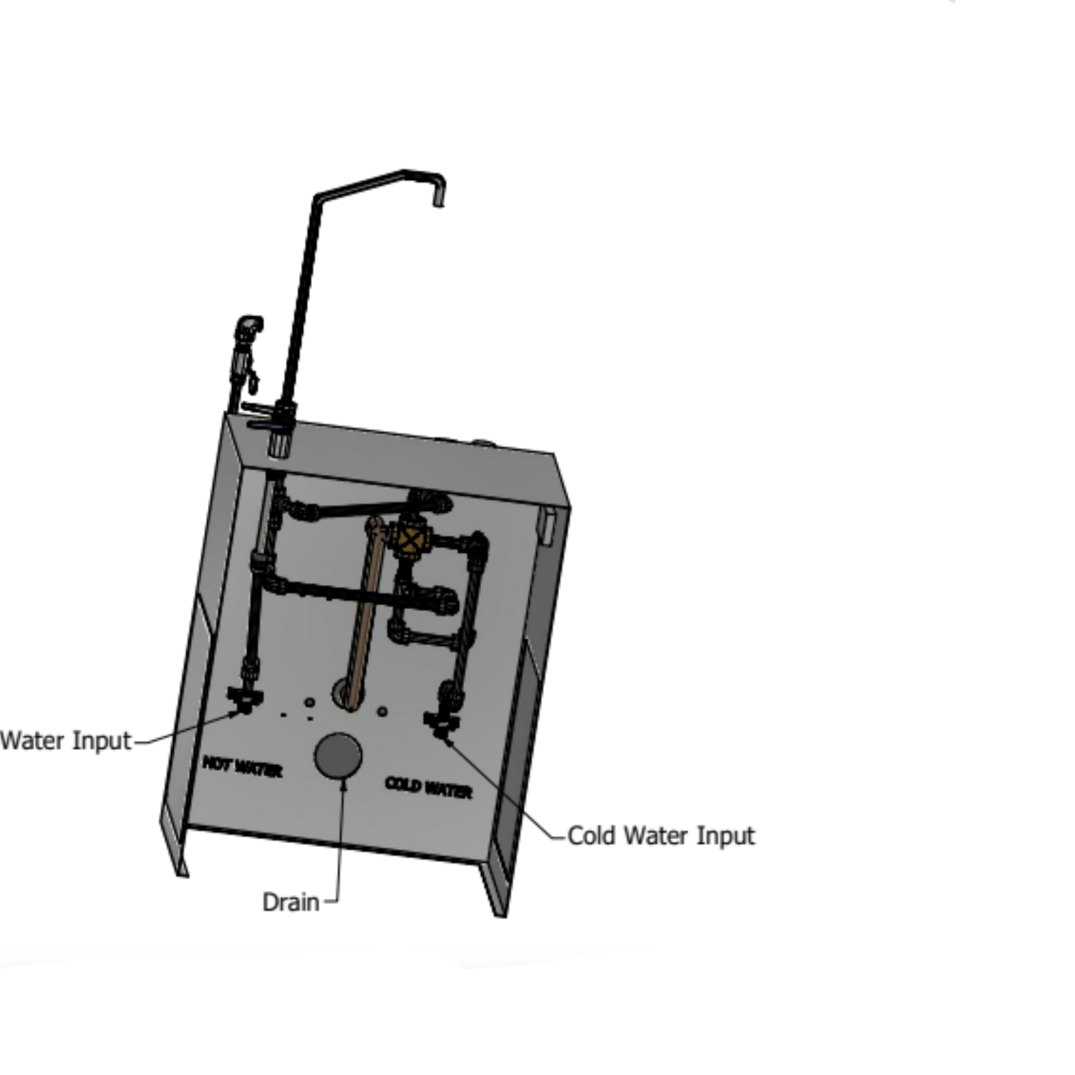 Flushing Embalming Station – Model 1036-9FS — Embalming Station by American Mortuary Equipment, image 12 product view 12
