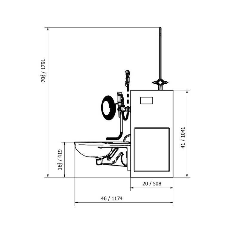 Flushing Embalming Station – Model 1036-9FS — Embalming Station by American Mortuary Equipment, image 9 product view 9