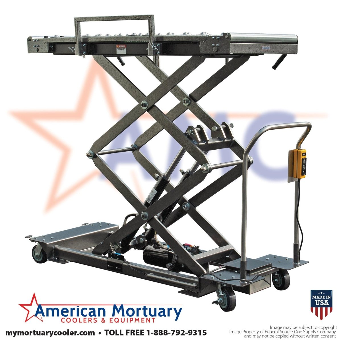 Low Profile Powered Mortuary Lift — Mortuary Lift by American Mortuary Equipment, image 6 product view 6