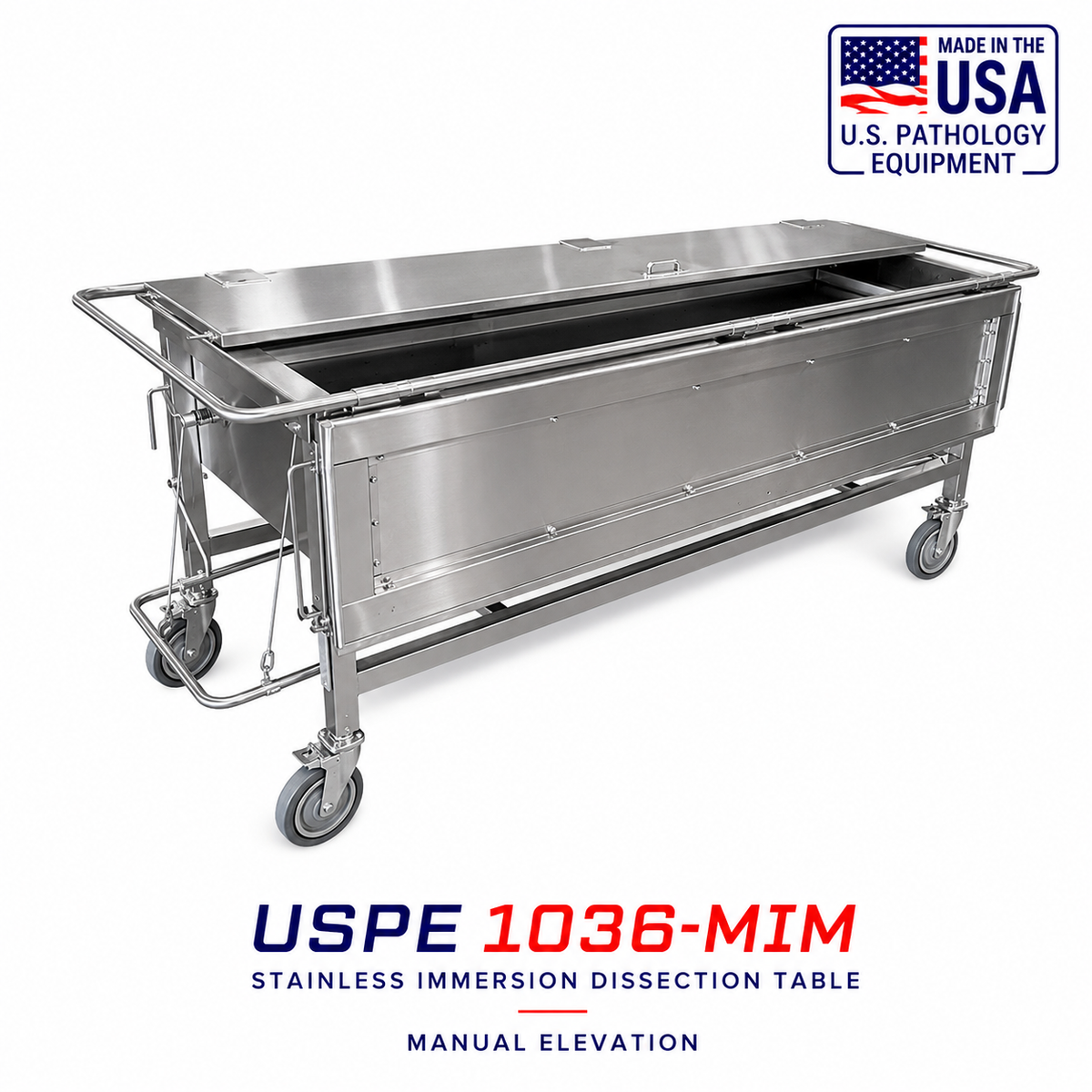 Manual Immersion Dissection Table – Model 1035-03M — Immersion Table by U.S. Pathology Equipment, image 2 product view 2
