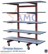 Premium 5-Tier Cantilever Mortuary Storage Rack — Mortuary Rack by American Mortuary Coolers, image 1 thumbnail 1