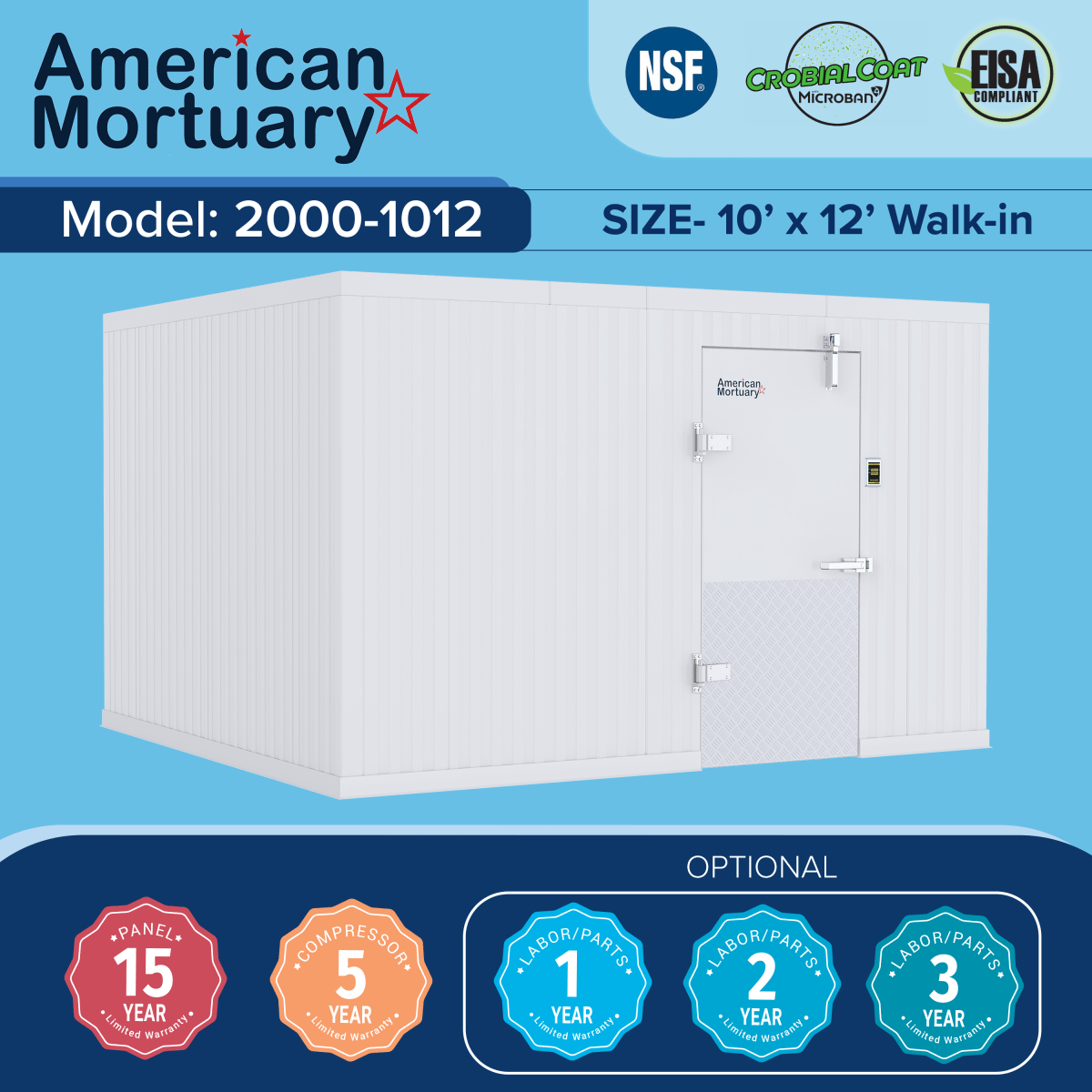 10x12 Walk-In Mortuary Cooler — Walk-In Mortuary Cooler by American Mortuary Coolers, image 7 product view 7