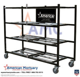 4 Tier Side-Loading Mortuary Rack — Mortuary Rack by American Mortuary Equipment, image 5 thumbnail 5