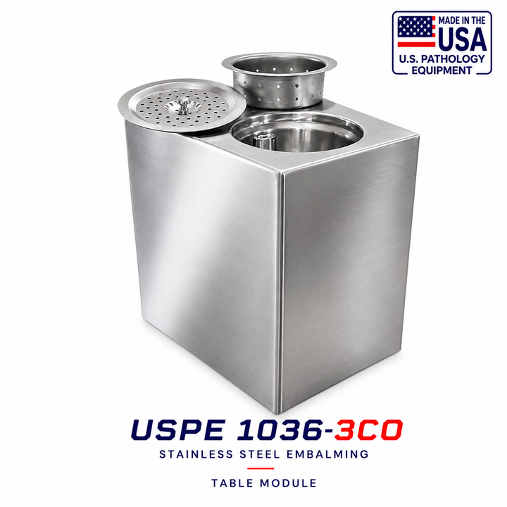 Stainless Embalming Collection Module – Model 1247-1 — Embalming Station by American Mortuary Equipment, image 1