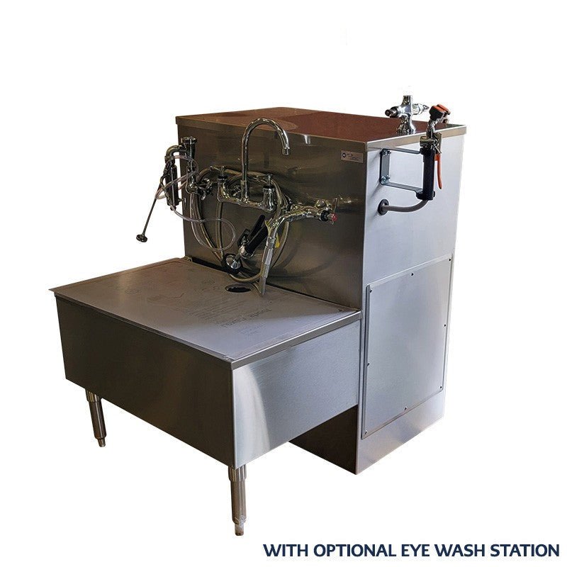 Stainless Embalming Sink Station – Model 1036-ES — Embalming Station by American Mortuary Equipment, image 9 product view 9
