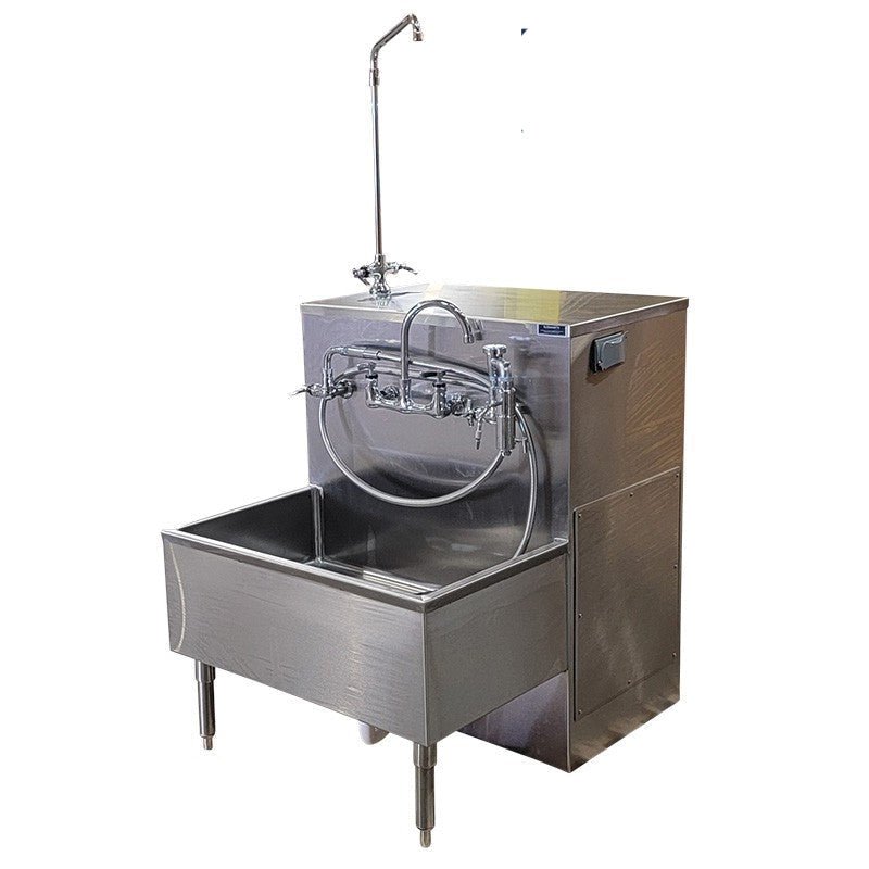 Stainless Embalming Sink Station – Model 1036-ES — Embalming Station by American Mortuary Equipment, image 2 product view 2