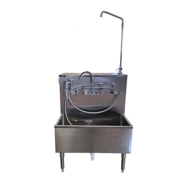 Stainless Embalming Sink Station – Model 1036-ES — Embalming Station by American Mortuary Equipment, image 7 product view 7