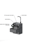 Stainless Embalming Sink Station – Model 1036-ES — Embalming Station by American Mortuary Equipment, image 4 thumbnail 4