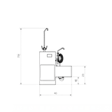 Stainless Embalming Sink Station – Model 1036-ES — Embalming Station by American Mortuary Equipment, image 5 thumbnail 5