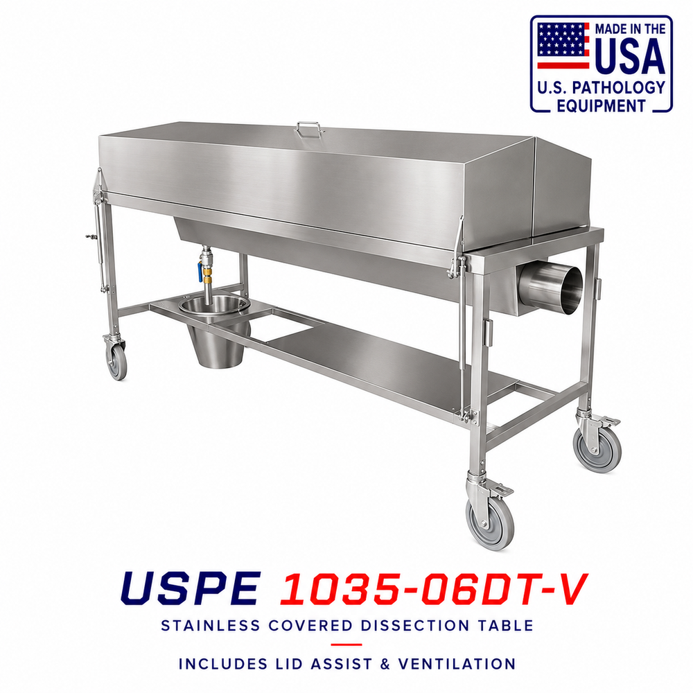Vented Covered Autopsy Dissection Table — Autopsy Dissection Table by U.S. Pathology Equipment, image 1